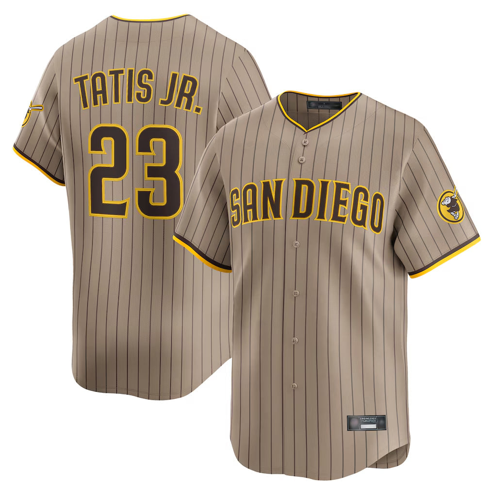 Kooe S.Diego Padres #23 Fernando Tatis Jr Player Khaki Home Limited Stitched Jerseys