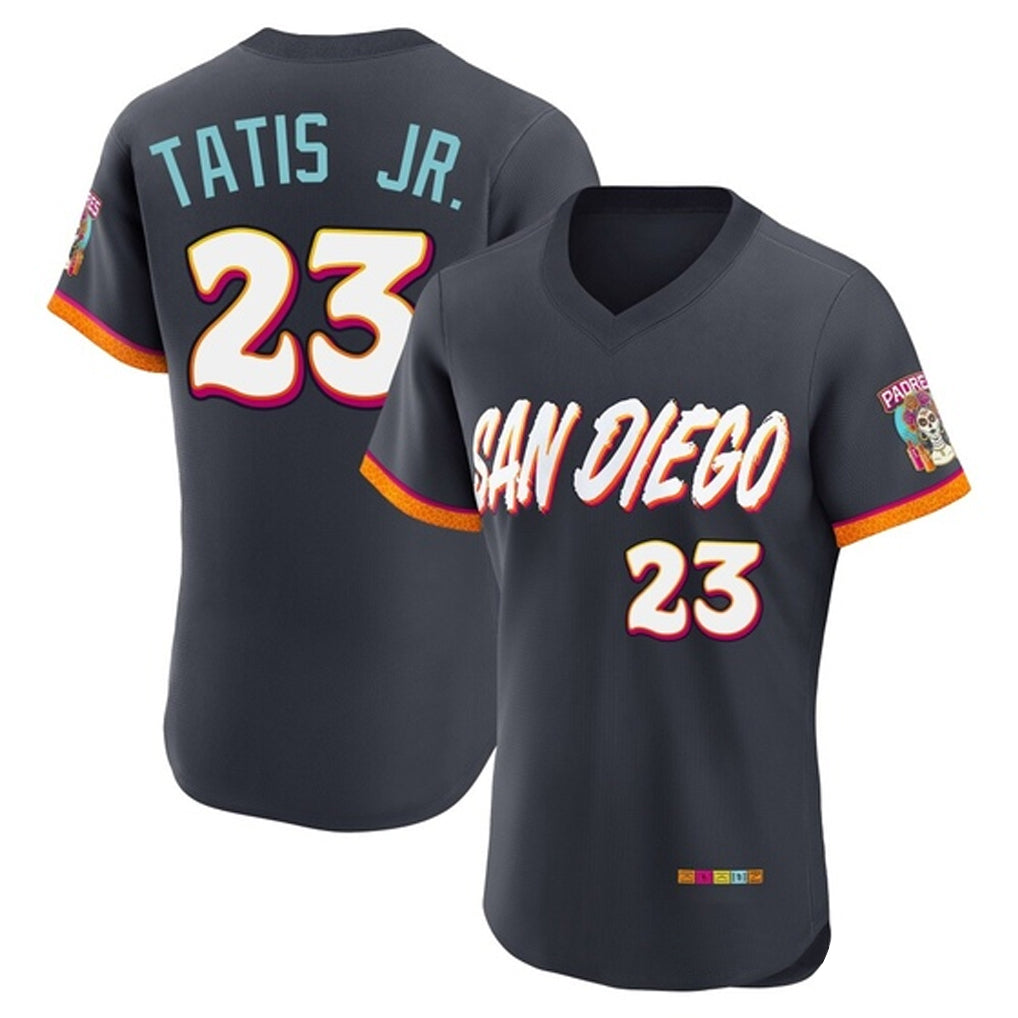 Kooe S.Diego Padres #23 Fernando Tatis Jr Player Obsidian 2026 City Connect Home Elite T-shirt Stitched Jerseys
