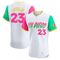 Kooe S.Diego Padres #23 Fernando Tatis Jr Player White City Connect Home Limited Elite Stitched Jerseys