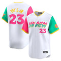 Kooe S.Diego Padres #23 Fernando Tatis Jr Player White City Connect Home Limited Stitched Jerseys