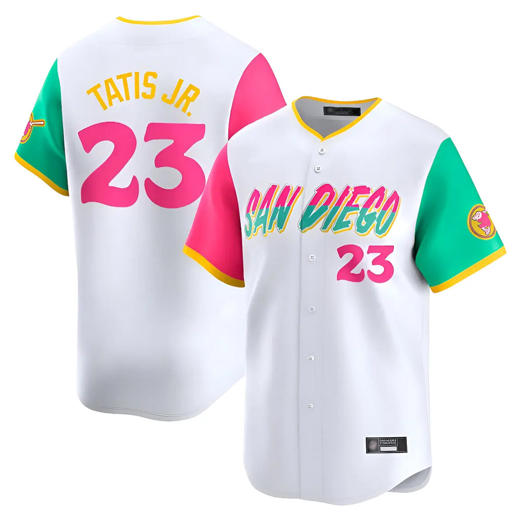 Kooe S.Diego Padres #23 Fernando Tatis Jr Player White City Connect Home Limited Stitched Jerseys