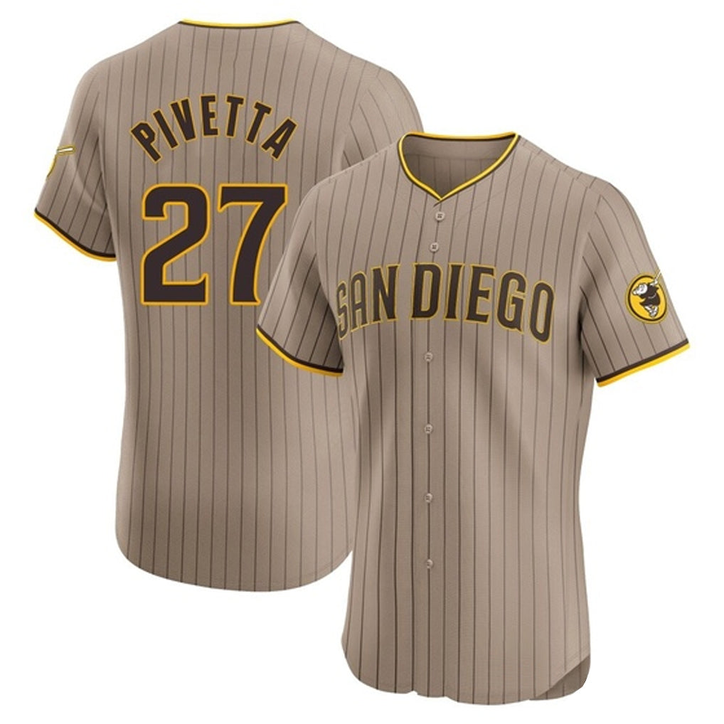 Kooe S.Diego Padres #27 Nick Pivetta Player Khaki Home Limited Elite Stitched Jerseys