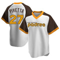 Kooe S.Diego Padres #27 Nick Pivetta Player White Home Cooperstown Collection Replica Game Stitched Jerseys