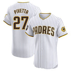 Kooe S.Diego Padres #27 Nick Pivetta Player White Home Limited Elite Stitched Jerseys