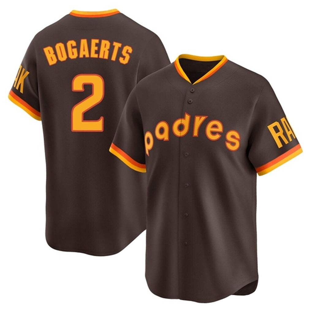 Kooe S.Diego Padres #2 Xander Bogaerts Player Brown Home Cooperstown Collection Replica Game Stitched Jerseys