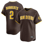 Kooe S.Diego Padres #2 Xander Bogaerts Player Brown Home Limited Stitched Jerseys