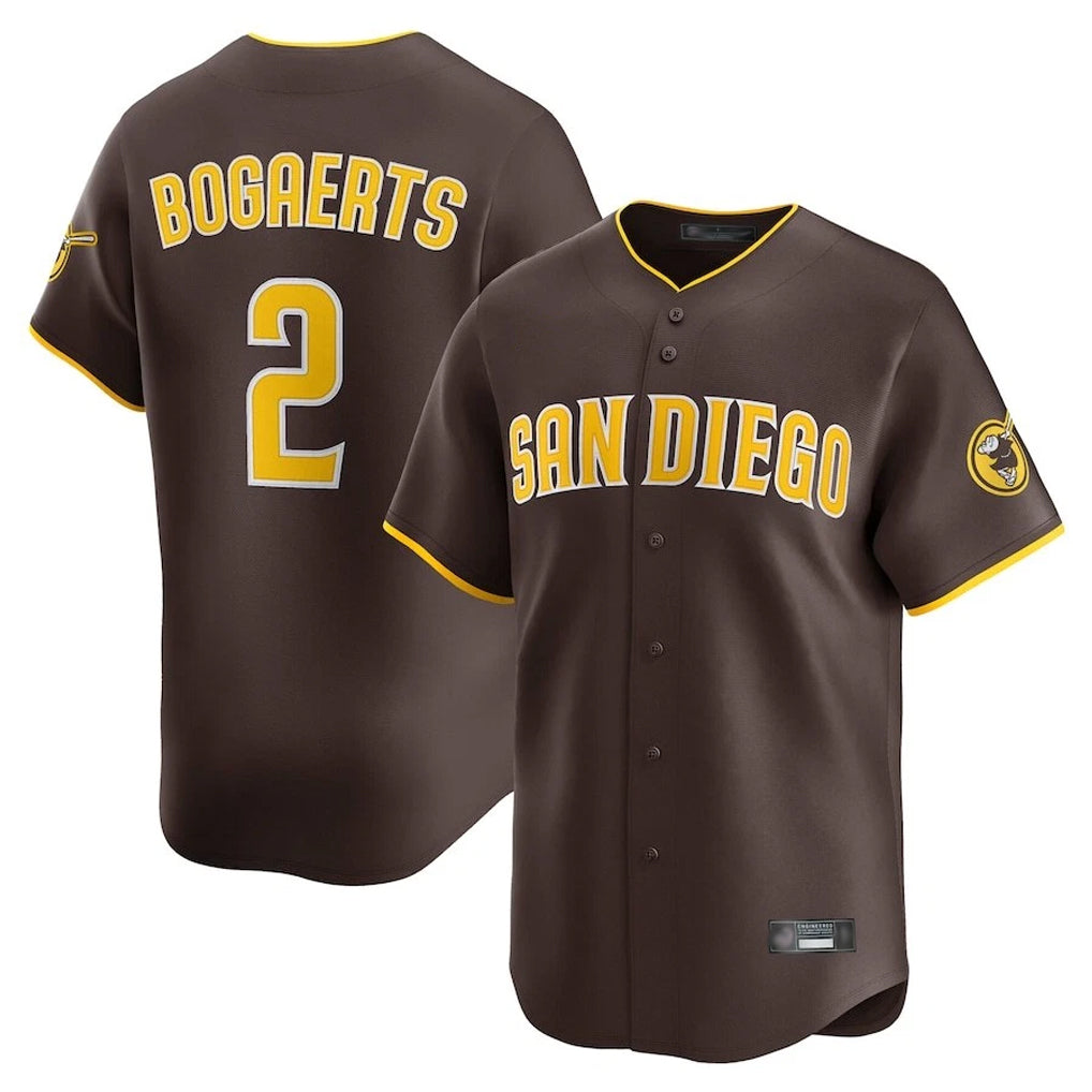 Kooe S.Diego Padres #2 Xander Bogaerts Player Brown Home Limited Stitched Jerseys