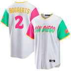Kooe S.Diego Padres #2 Xander Bogaerts Player White City Connect Home Game Stitched Jerseys