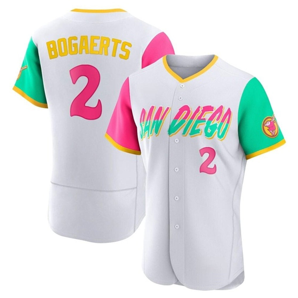 Kooe S.Diego Padres #2 Xander Bogaerts Player White City Connect Home Limited Elite Stitched Jerseys