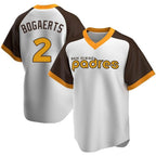 Kooe S.Diego Padres #2 Xander Bogaerts Player White Home Cooperstown Collection Replica Game Stitched Jerseys