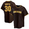 Kooe S.Diego Padres #30 Gavin Sheets Player Brown Home Game Stitched Jerseys