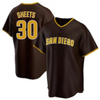 Kooe S.Diego Padres #30 Gavin Sheets Player Brown Home Game Stitched Jerseys
