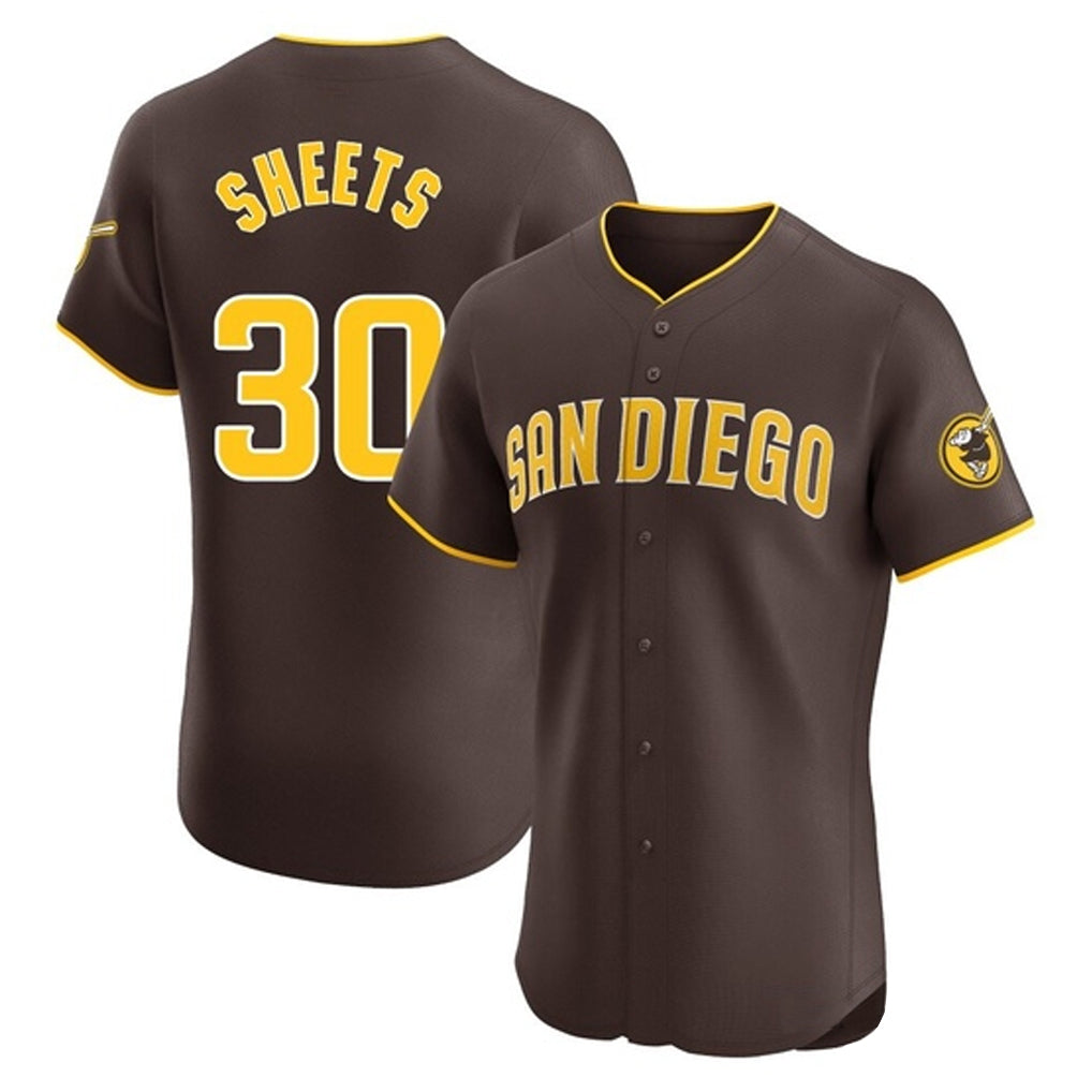 Kooe S.Diego Padres #30 Gavin Sheets Player Brown Home Limited Elite Stitched Jerseys