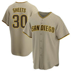 Kooe S.Diego Padres #30 Gavin Sheets Player Khaki Home Game Stitched Jerseys