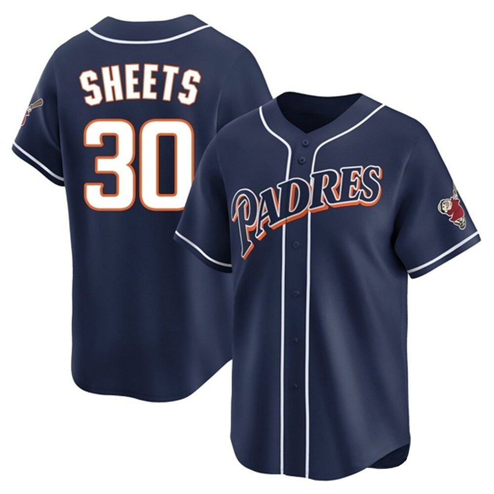 Kooe S.Diego Padres #30 Gavin Sheets Player Navy Cooperstown Collection Limited Home Stitched Jerseys