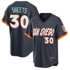Kooe S.Diego Padres #30 Gavin Sheets Player Obsidian 2026 City Connect Home Limited T-shirt Stitched Jerseys
