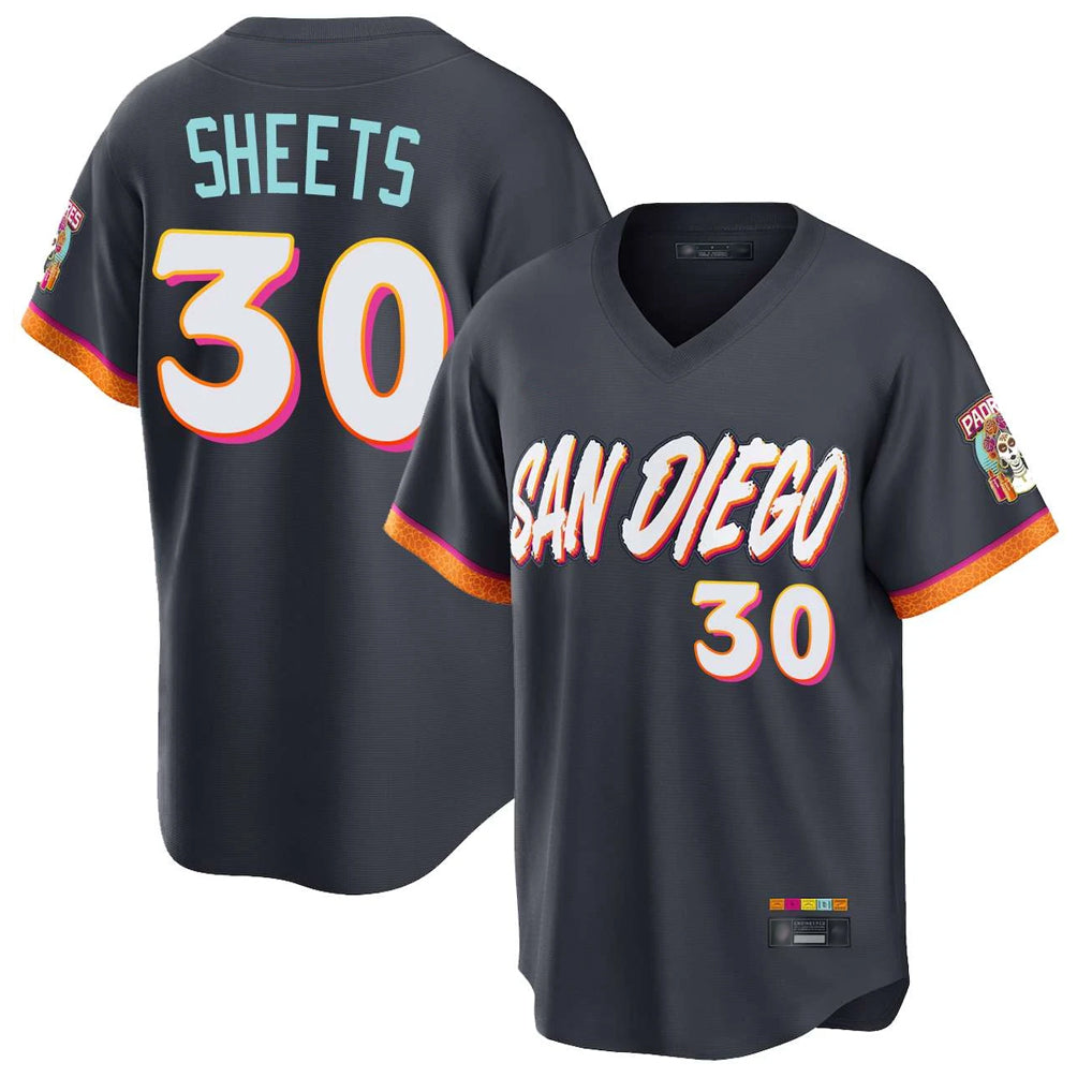 Kooe S.Diego Padres #30 Gavin Sheets Player Obsidian 2026 City Connect Home Limited T-shirt Stitched Jerseys