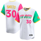 Kooe S.Diego Padres #30 Gavin Sheets Player White City Connect Home Limited Stitched Jerseys