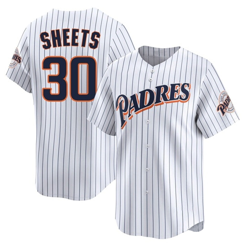 Kooe S.Diego Padres #30 Gavin Sheets Player White Cooperstown Collection Limited Home Stitched Jerseys