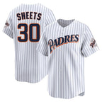 Kooe S.Diego Padres #30 Gavin Sheets Player White Cooperstown Collection Limited Home Stitched Jerseys