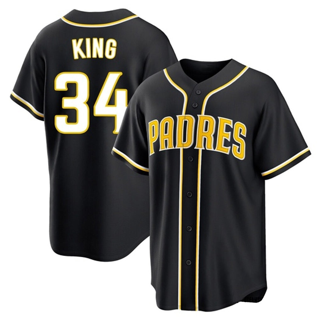 Kooe S.Diego Padres #34 Michael King Player Black 2026 Fashion Home Stitched Jerseys