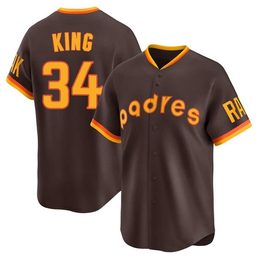 Kooe S.Diego Padres #34 Michael King Player Brown Home Cooperstown Collection Replica Game Stitched Jerseys
