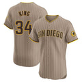 Kooe S.Diego Padres #34 Michael King Player Khaki Home Limited Elite Stitched Jerseys