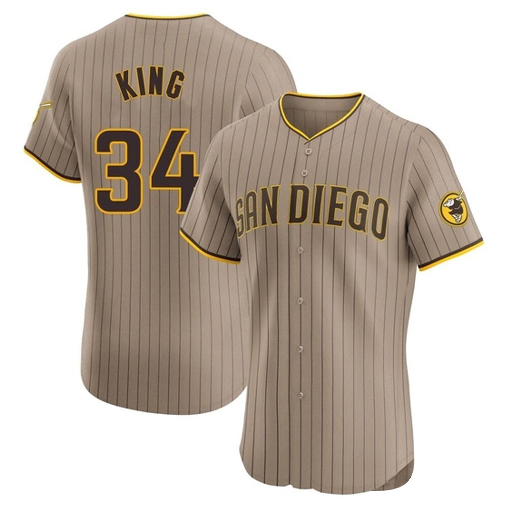 Kooe S.Diego Padres #34 Michael King Player Khaki Home Limited Elite Stitched Jerseys