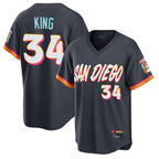 Kooe S.Diego Padres #34 Michael King Player Obsidian 2026 City Connect Home Limited T-shirt Stitched Jerseys