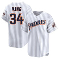 Kooe S.Diego Padres #34 Michael King Player White Cooperstown Collection Limited Home Stitched Jerseys
