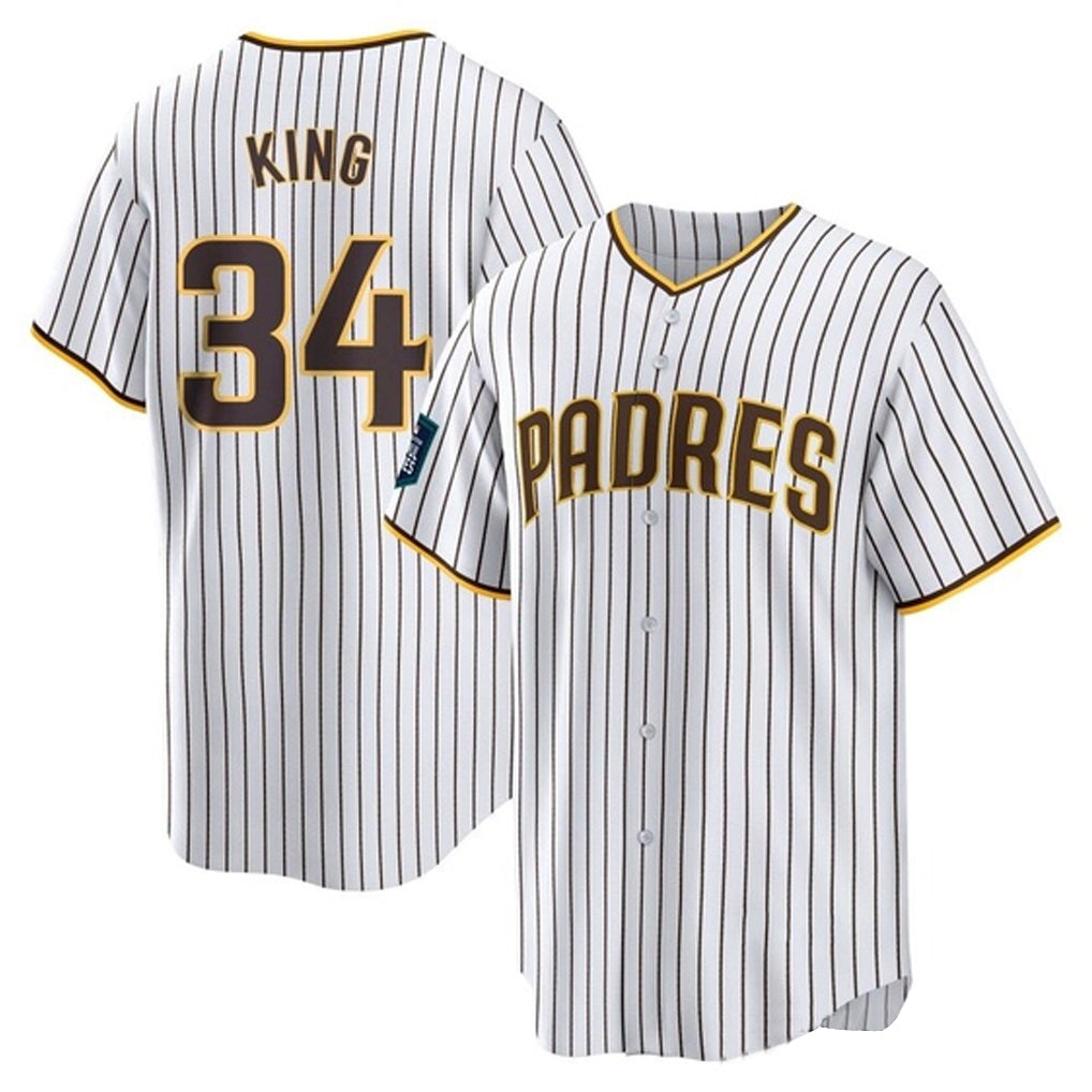 Kooe S.Diego Padres #34 Michael King Player White Home Game Stitched Jerseys