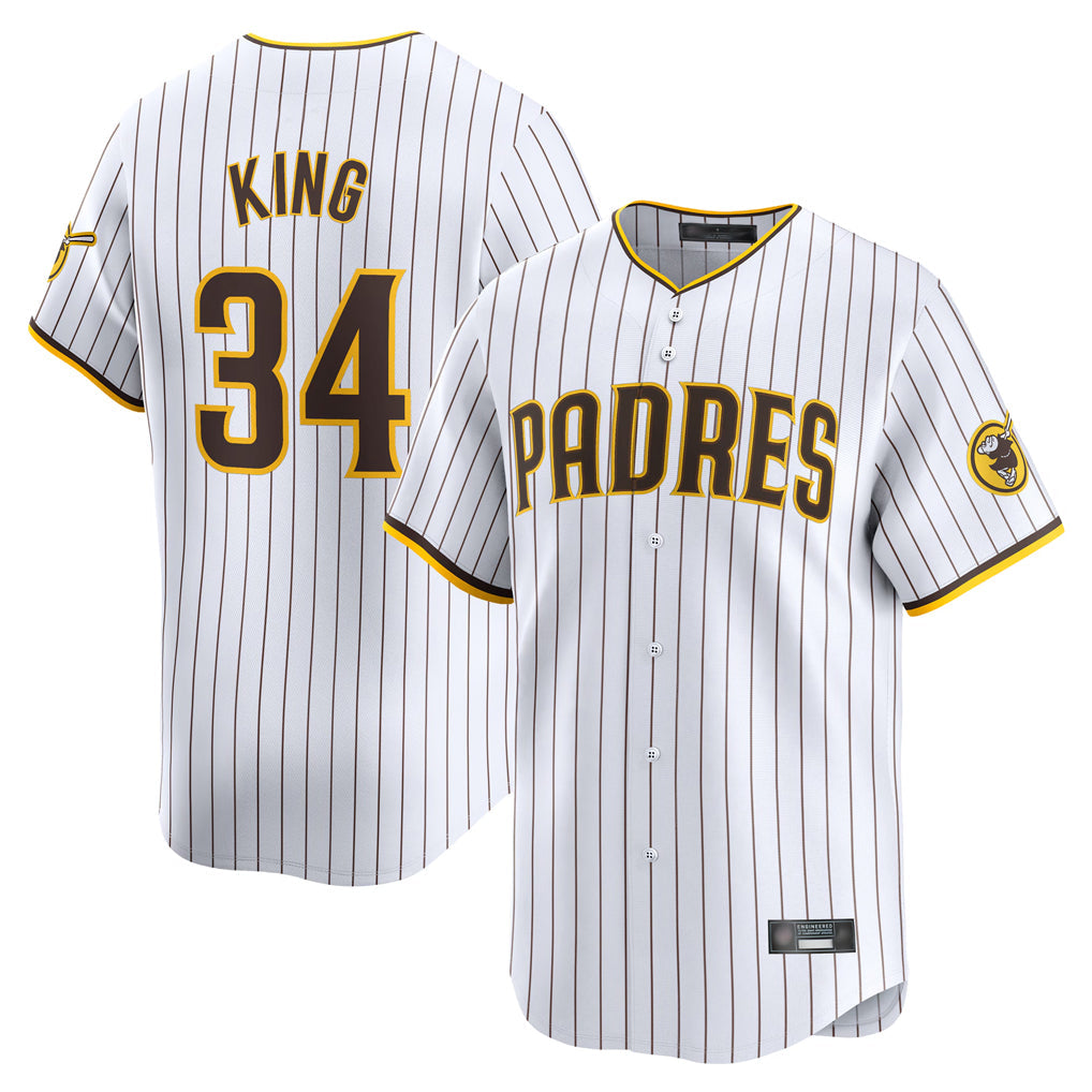 Kooe S.Diego Padres #34 Michael King Player White Home Limited Stitched Jerseys