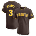 Kooe S.Diego Padres #3 Jackson Merrill Player Brown Home Limited Elite Stitched Jerseys