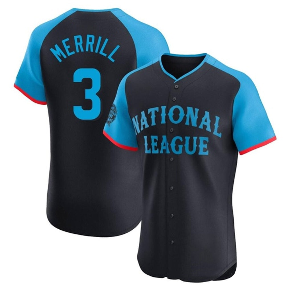 Kooe S.Diego Padres #3 Jackson Merrill Player National League Navy All-Star Game Limited Elite Stitched Jerseys