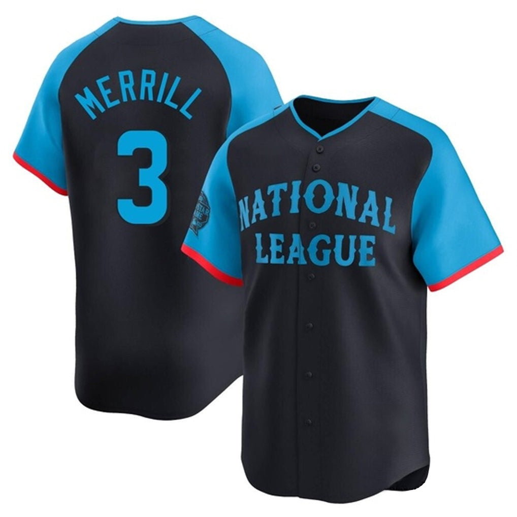 Kooe S.Diego Padres #3 Jackson Merrill Player National League Navy All-Star Game Limited Stitched Jerseys