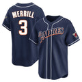 Kooe S.Diego Padres #3 Jackson Merrill Player Navy Cooperstown Collection Limited Home Stitched Jerseys