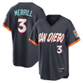 Kooe S.Diego Padres #3 Jackson Merrill Player Obsidian 2026 City Connect Home Limited T-shirt Stitched Jerseys