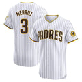 Kooe S.Diego Padres #3 Jackson Merrill Player White Home Limited Elite Stitched Jerseys