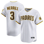 Kooe S.Diego Padres #3 Jackson Merrill Player White Home Limited Stitched Jerseys