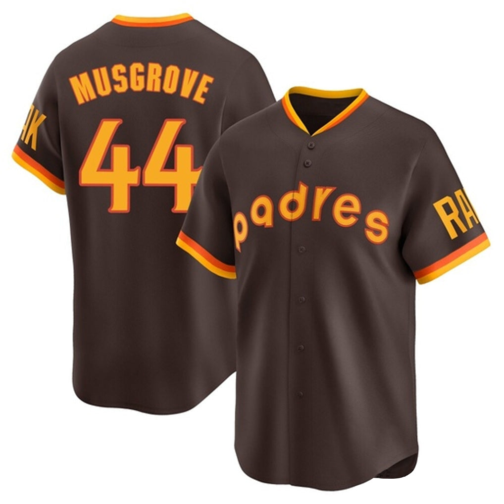 Kooe S.Diego Padres #44 Joe Musgrove Player Brown Home Cooperstown Collection Replica Game Stitched Jerseys