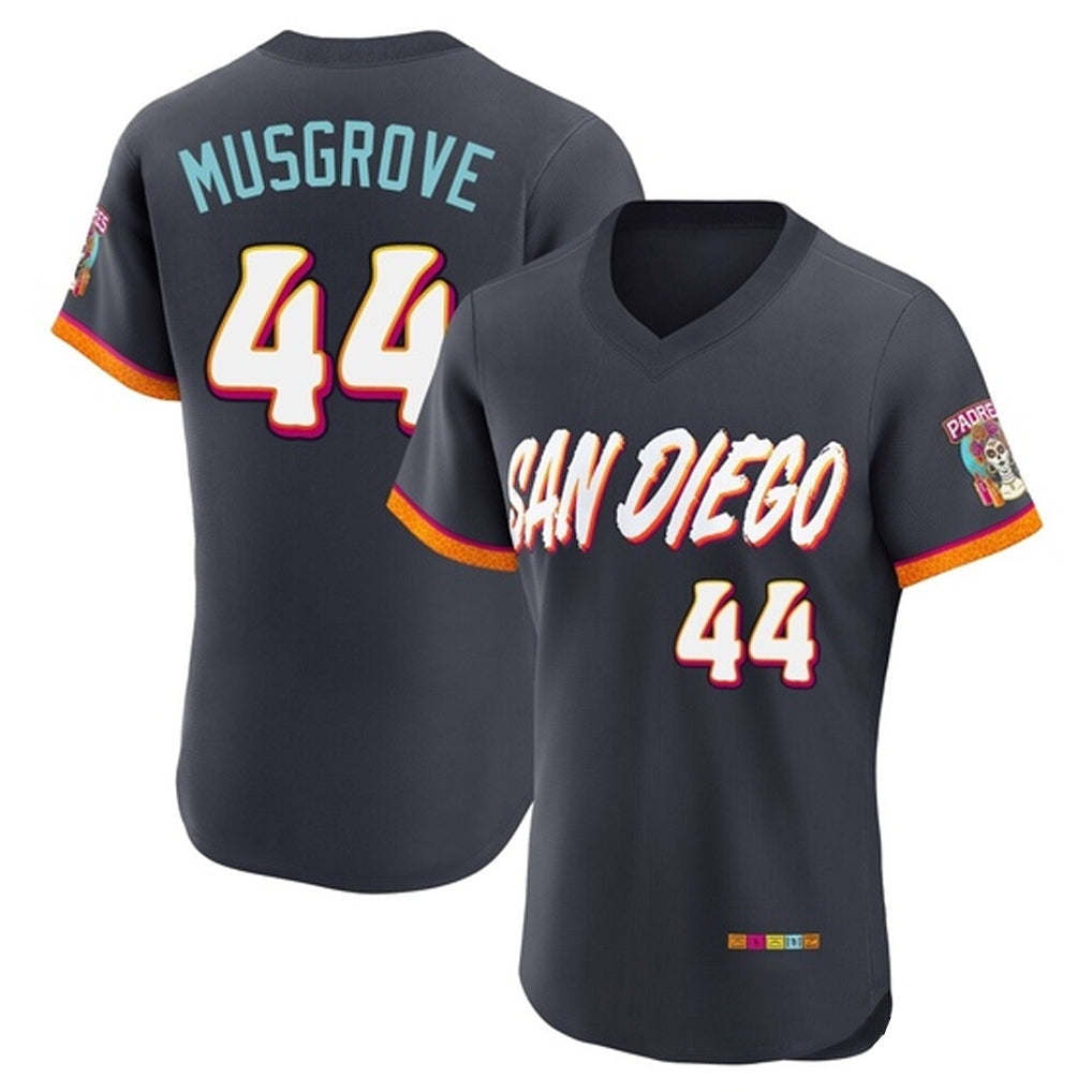 Kooe S.Diego Padres #44 Joe Musgrove Player Obsidian 2026 City Connect Home Limited Elite T-shirt Stitched Jerseys