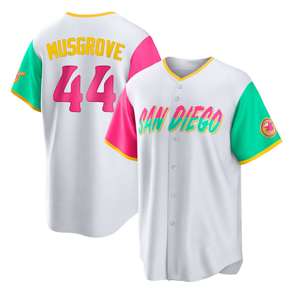 Kooe S.Diego Padres #44 Joe Musgrove Player White City Connect Home Game Stitched Jerseys