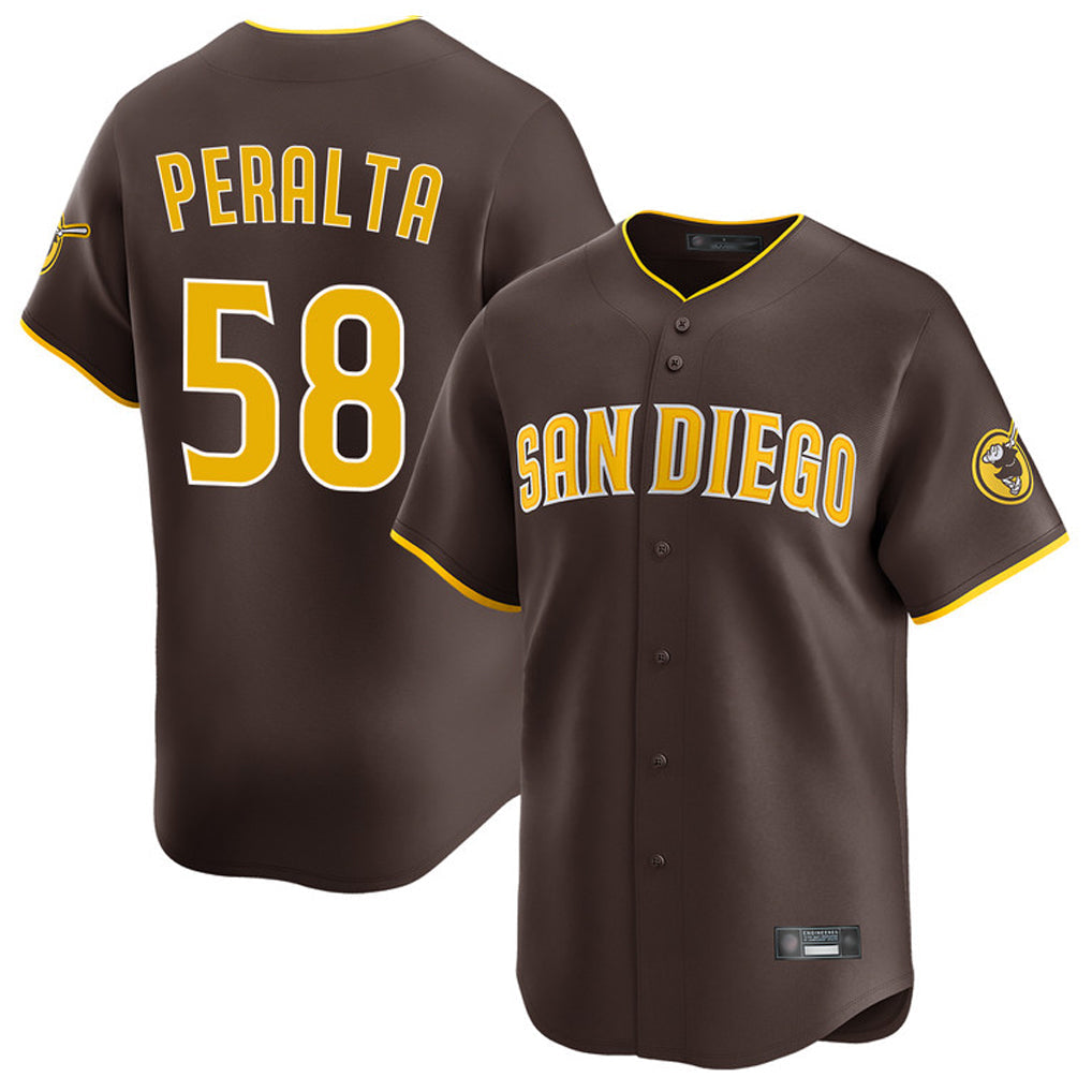 Kooe S.Diego Padres #58 Wandy Peralta Player Brown Home Limited Stitched Jerseys
