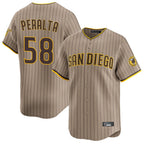 Kooe S.Diego Padres #58 Wandy Peralta Player Khaki Home Limited Stitched Jerseys