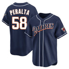 Kooe S.Diego Padres #58 Wandy Peralta Player Navy Cooperstown Collection Limited Home Stitched Jerseys