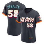 Kooe S.Diego Padres #58 Wandy Peralta Player Obsidian 2026 City Connect Home Limited Elite T-shirt Stitched Jerseys