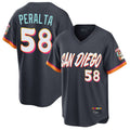 Kooe S.Diego Padres #58 Wandy Peralta Player Obsidian 2026 City Connect Home Limited T-shirt Stitched Jerseys