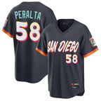 Kooe S.Diego Padres #58 Wandy Peralta Player Obsidian 2026 City Connect Home Limited T-shirt Stitched Jerseys