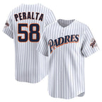 Kooe S.Diego Padres #58 Wandy Peralta Player White Cooperstown Collection Limited Home Stitched Jerseys