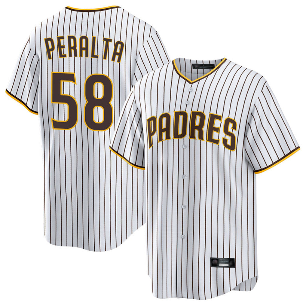 Kooe S.Diego Padres #58 Wandy Peralta Player White Home Game Stitched Jerseys